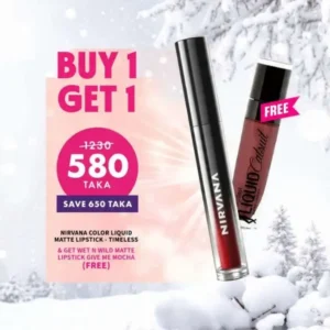 Nirvana Color Liquid Matte Lipstick – Timeless and Get Wet n Wild Matte Lipstick – 599