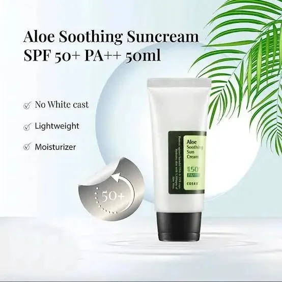 COSRX Aloe Soothing Sun Cream SPF 50+ PA+++ 50ml – Korean Lightweight Moisturizing Sunscreen - Image 2